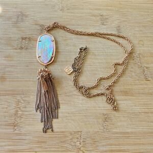 Kendra scott Rose‎ Gold Brown Mother of Pearl Rayne Necklace